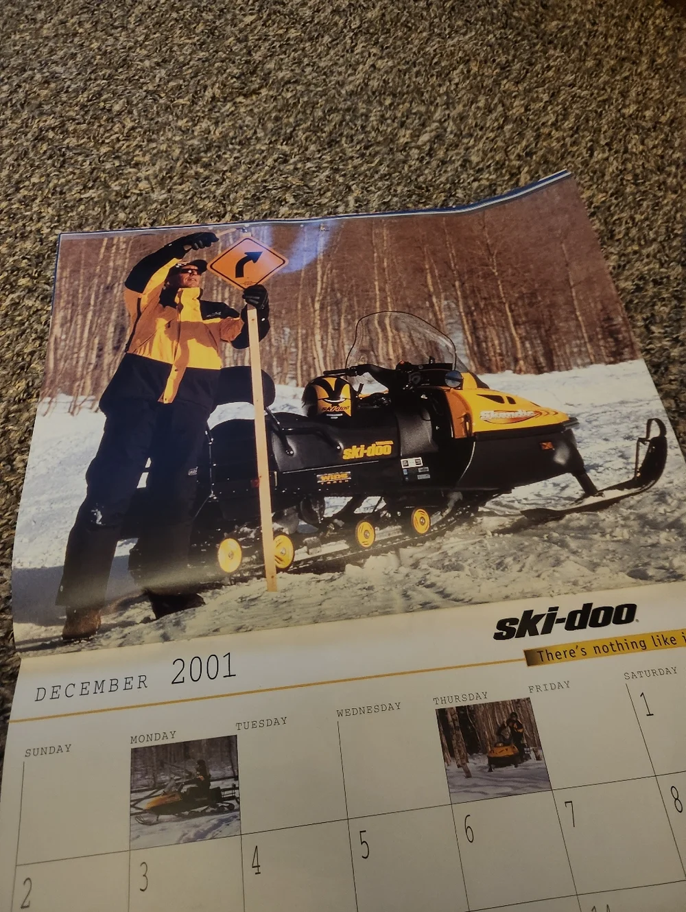 2001 - 2002 Ski-Doo Bombardier Snowmobile Calendar